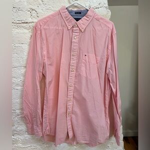 Tommy Hilfiger 80's 2Ply Pink Button Down. Size L